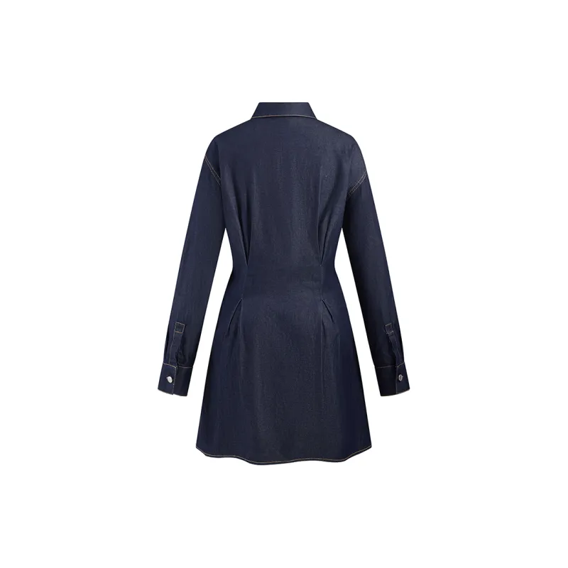 A21 Long Sleeved Dresses Women's Dark Blue-1