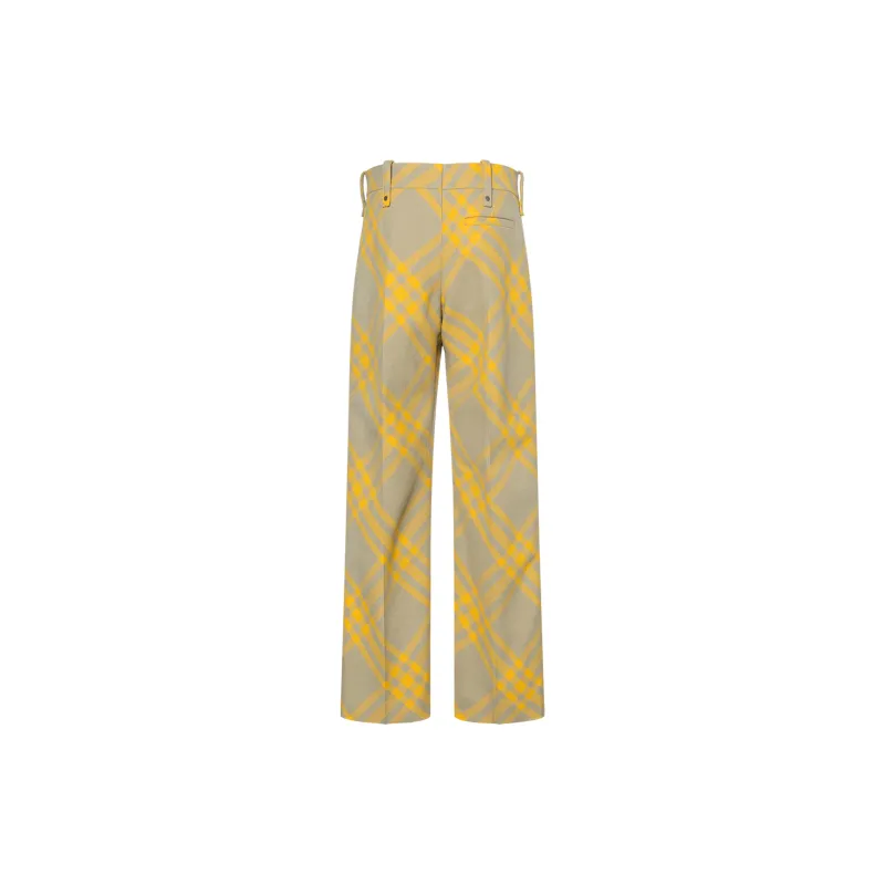 Burberry Check Wool Trousers-1