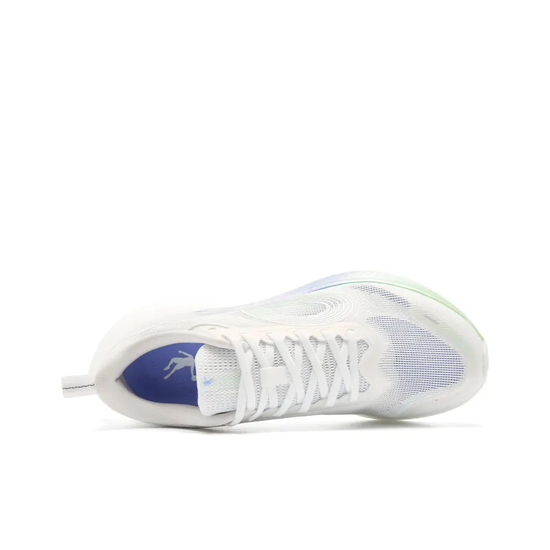 QIAODAN Cushioned Slip-Resistant Abrasion-Resistant Low-Top Casual Running Shoes Women's White Purple-3