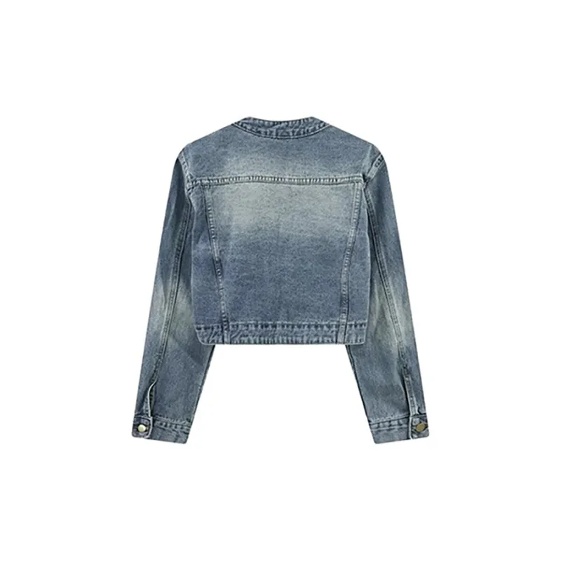 TUSHIFEI Denim Jacket Women's Image Color-1