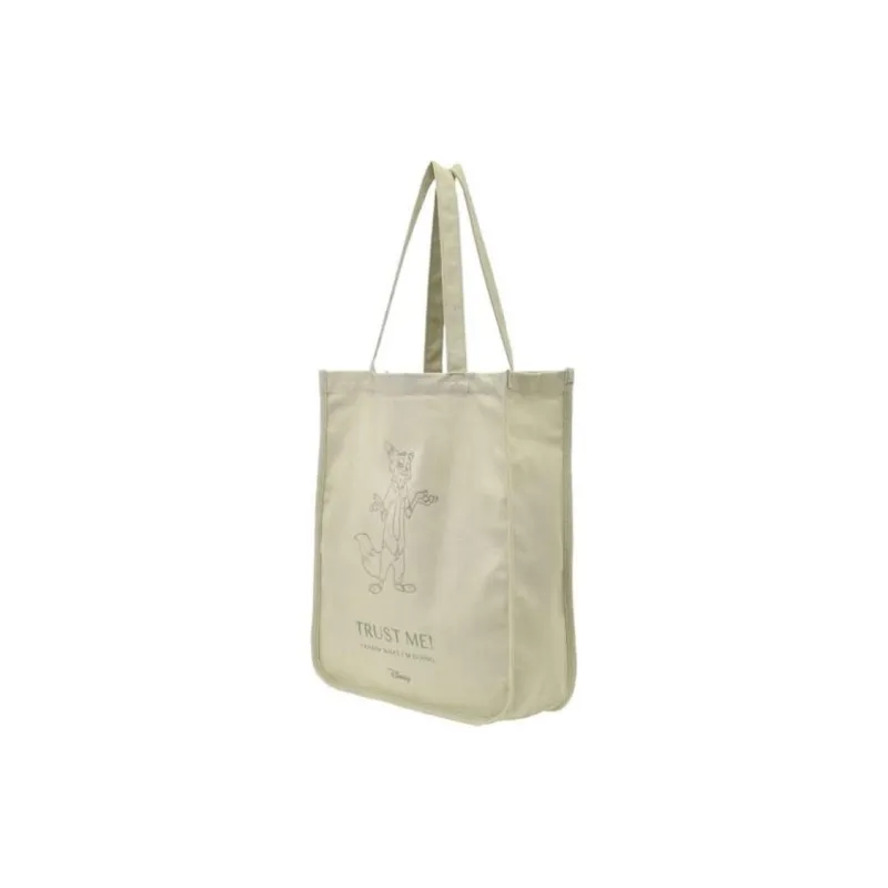 Disney Canvas Canvas Bag Tote Bag Shopping Bag Shoulder Bag Women's White-1