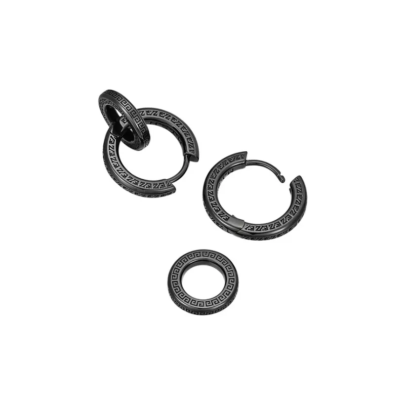 MYSH 925 Sterling Silver Earrings Men's-9