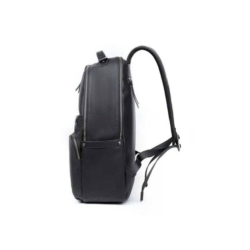 LARTIGENT Cow Leather Backpack Regular Men's Black-2