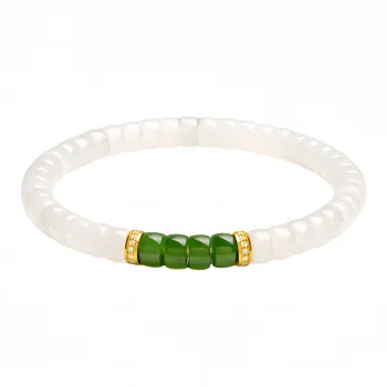 MUSHIFEN Hetian Jade Bracelets White Jade Unisex