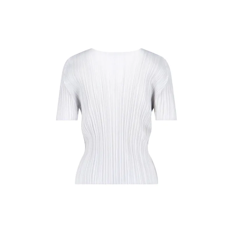 PLEATS PLEASE ISSEY MIYAKE T-Shirt Women's Light Gray-1