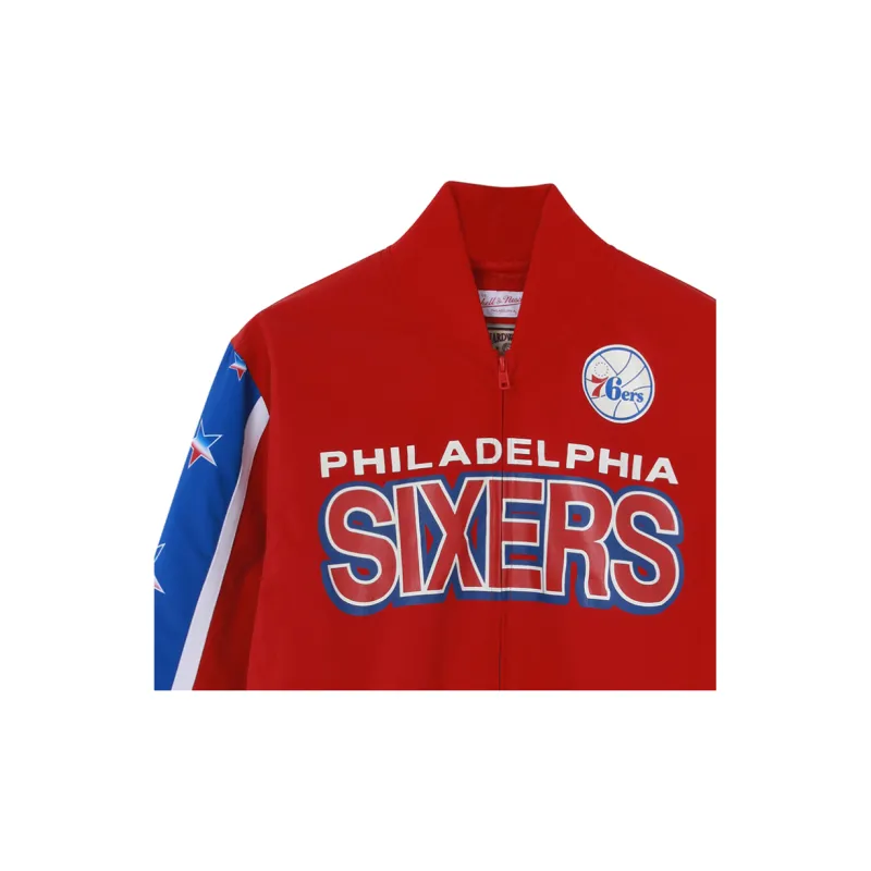 Mitchell Ness Jackets Unisex Red-4