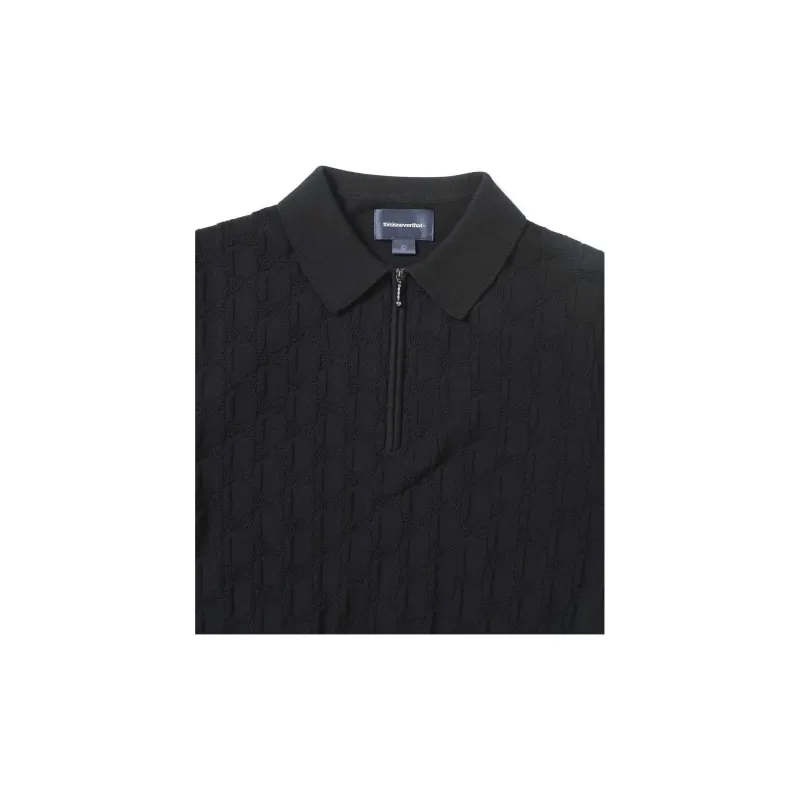 Thisisneverthat Cable Knit Zip Polo-3