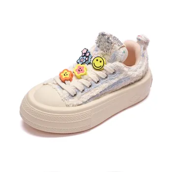FORESHADOW DOUBLE UNI 1.0 Platform Canvas Shoes Women's Ice Blue