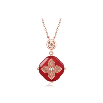 Lao Feng Xiang Agate Necklaces Women's