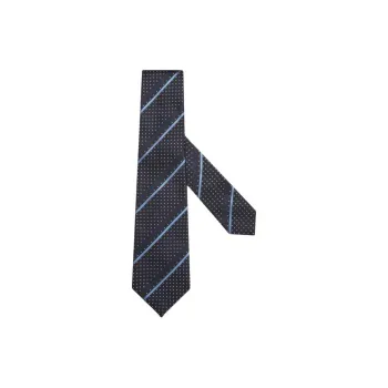 Zegna Mulberry Silk Ties Unisex Midnight Blue