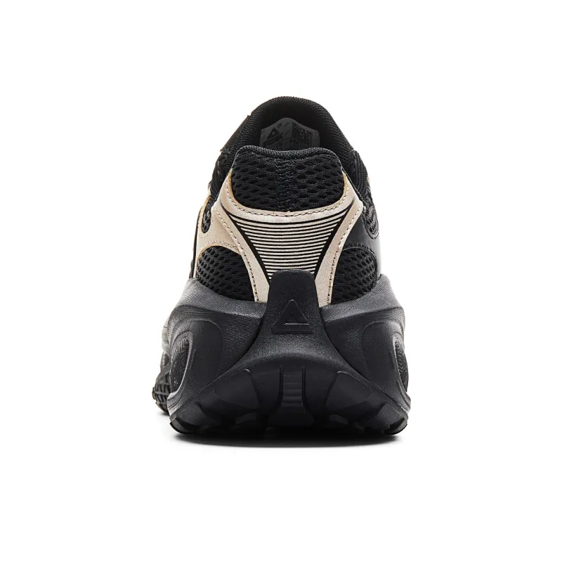 PEAK Anti Slip Wear Resistant Low Top Chunky Sneakers Men's Black Champagne Gold-4
