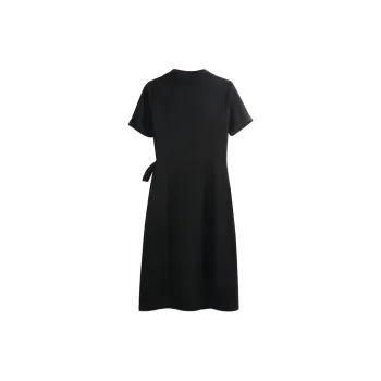 She Enjoys Short-Sleeved Dresses Women's Black