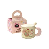 Mori Style Bear-Style B Pink Wings[Cup Lid Spoon+Handheld Box]