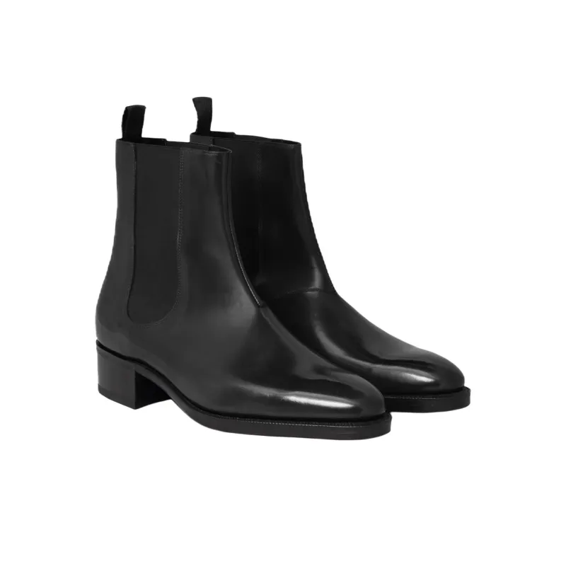 JOHN LOBB Eddi Short Chelsea Boots 4cm Men's Black-2