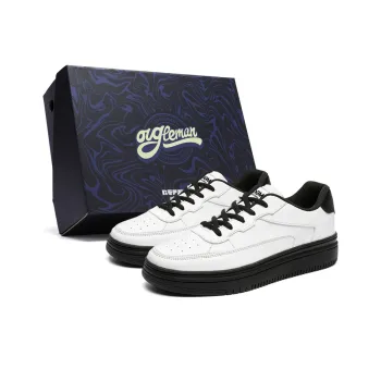 OUGLEMEN Wear resistant, Lightweight, Breathable, And Non slip. Low Top Skateboard Shoes Men's Box