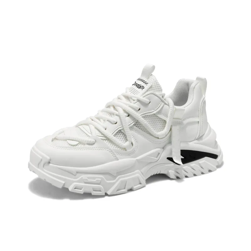 Budding Bear Anti Slip Wear Resistant Breathable Height Increasing Low Top Chunky Sneakers Men's Box-25