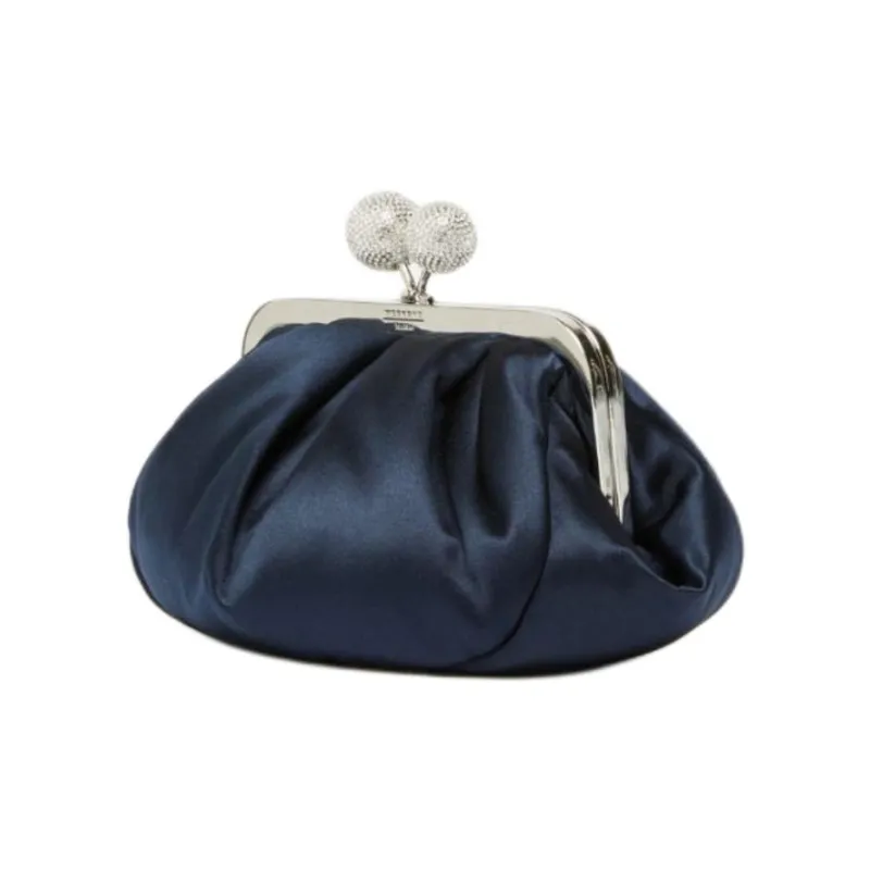 WEEKEND MaxMara Cotton One Shoulder Crossbody Clutch Women's Blue-1