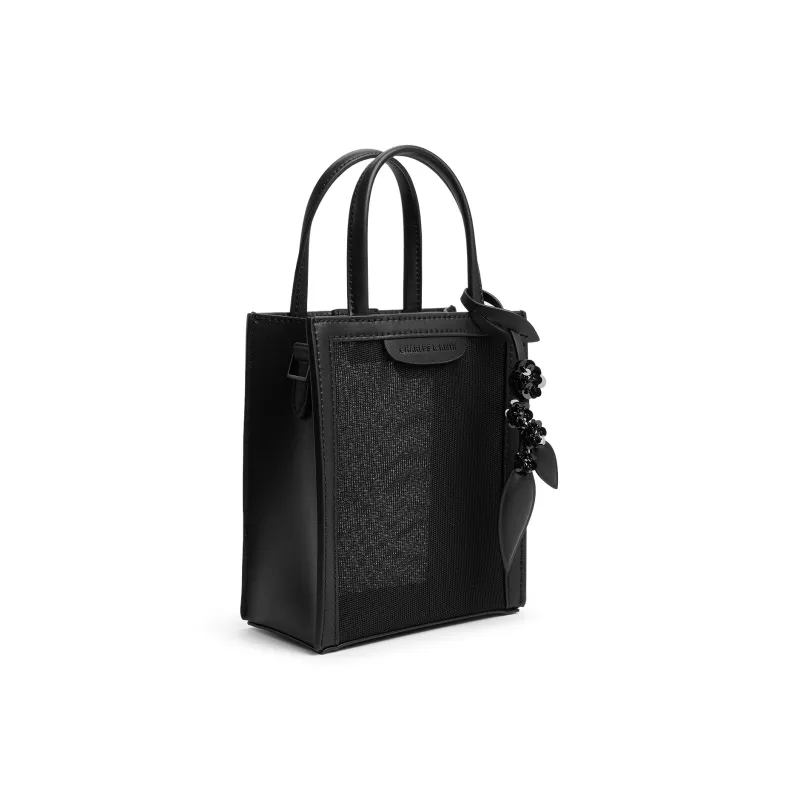 CHARLES&KEITH Fabric Handbag, Shoulder Bag Trumpets Women's Blossom Pink/Light Pink/Jet Black-1
