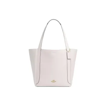 COACH Hadley Leather Tote Bag, Shopping Bag, Handbag, Shoulder Bag Tubas Women's White