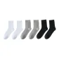 Crew Socks 2 White+2 Light Gray+2 Black
