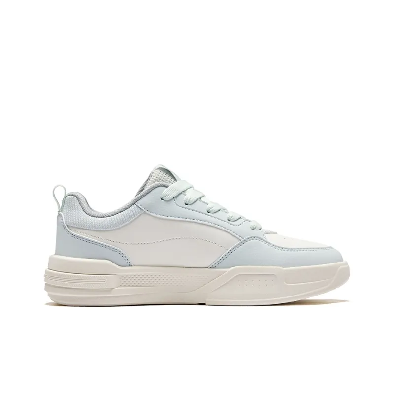 Erke Battery Panda 4lite Wear-Resistant Slip-Resistant Low-Top Skateboard Shoes Women's Microcrystal White Mist Gray-1