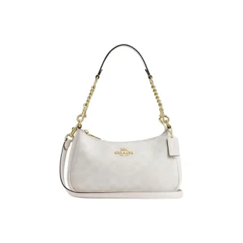 COACH Teri Artificial Leather Crossbody Bag Shoulder Bag Medium Size Women's Chalk White