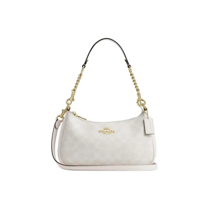 COACH Teri Artificial Leather Crossbody Bag Shoulder Bag Medium Size Women's Chalk White-0