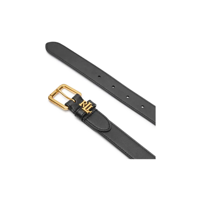 Polo Ralph Lauren Cow Leather Leather Belts Women's Black --2