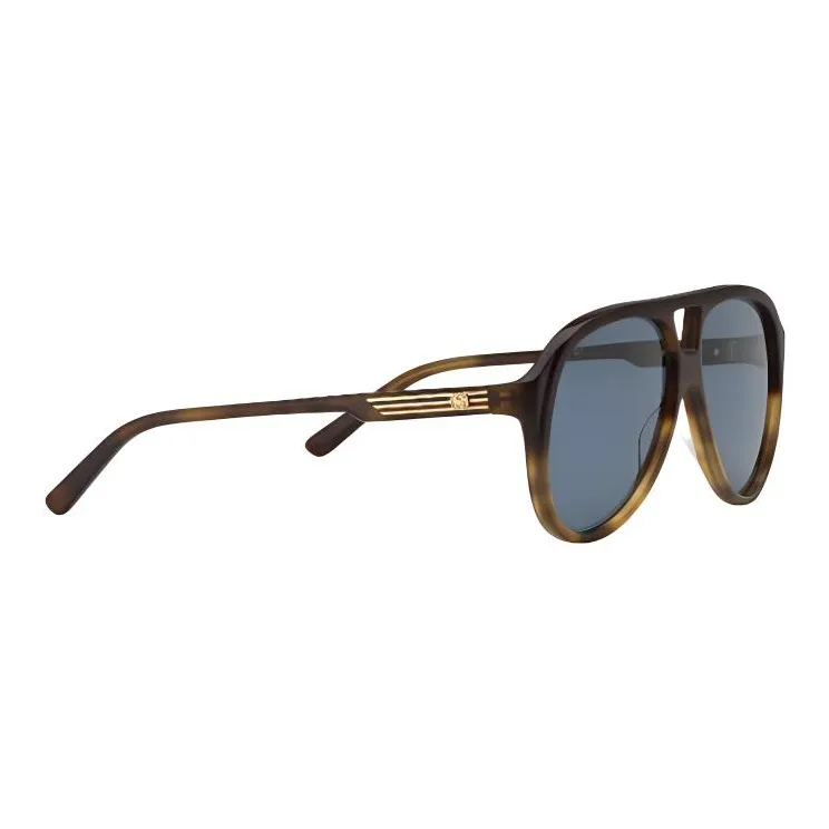 GUCCI Acetate Enamel Aviator Sunglasses Men's Tortoiseshell-1