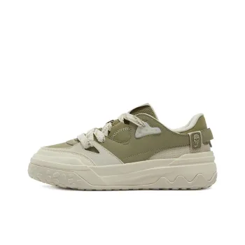 361° Shortbread Anti Slip Wear Resistant Low Top Skateboard Shoes Women's Green Beige