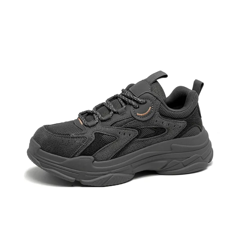 ZOIBBOE Cushioning Anti Slip Wear Resistant Breathable Height Increasing Low Top Chunky Sneakers Unisex-1
