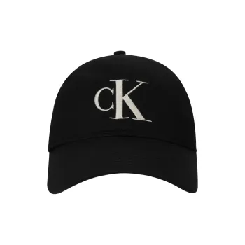 CALVIN KLEIN Cotton Baseball Caps Unisex Space Black