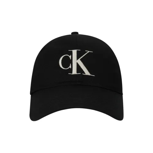 CALVIN KLEIN Cotton Baseball Caps Unisex Space Black