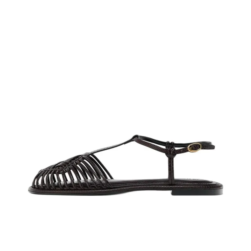ZARA Roman Sandals Women's Chocolates Brown-0