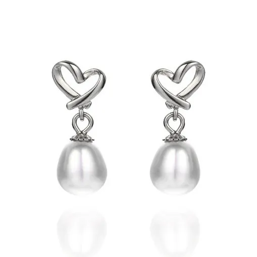 Love Pearl Stud Earrings Women's-0