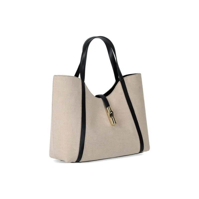 Furla Fabric Tote Bag Shopping Bag Handbag Regular Women's Light Brown-1