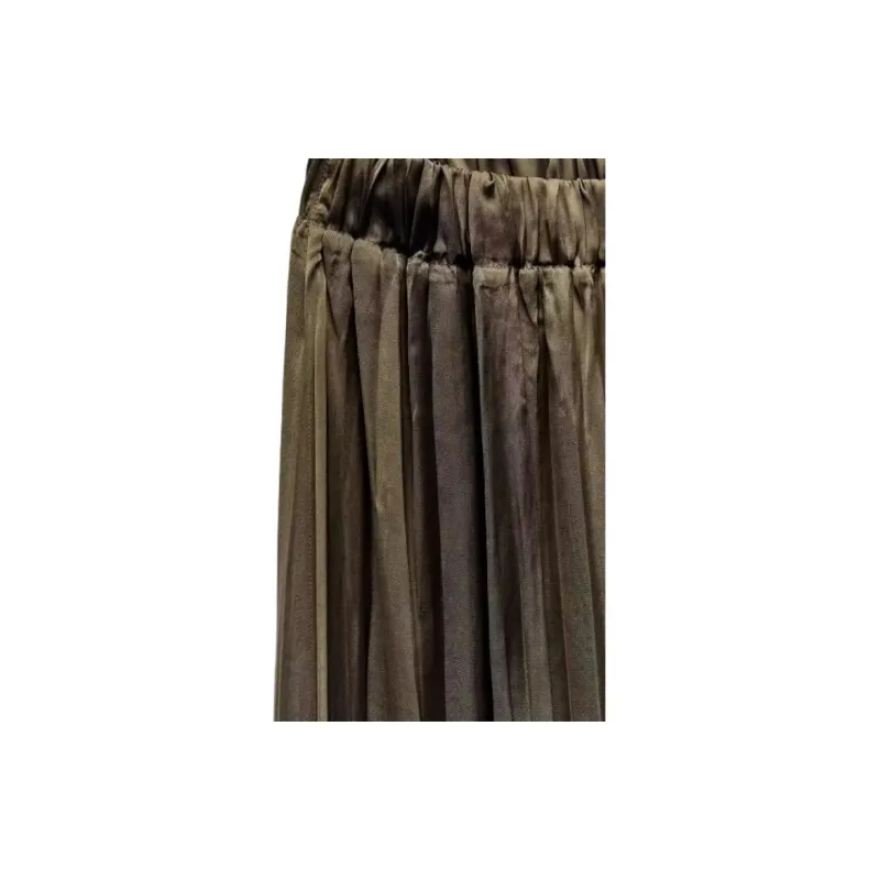 ZARA Casual Long Skirts Women's Khaki-2