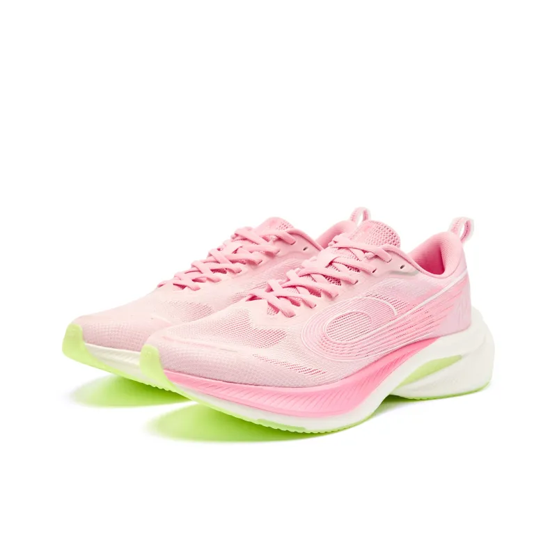 QIAODAN Anti-Slip And Wear-Resistant Coverage Low-Top Casual Running Shoes Women's Cherry Blossom Pink Bright Pink-2