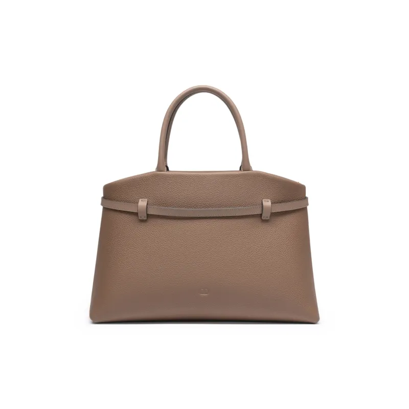 Chrisdien Deny Cow Leather Kelly Bag Handbags Women's Elephant Gray/Black-6