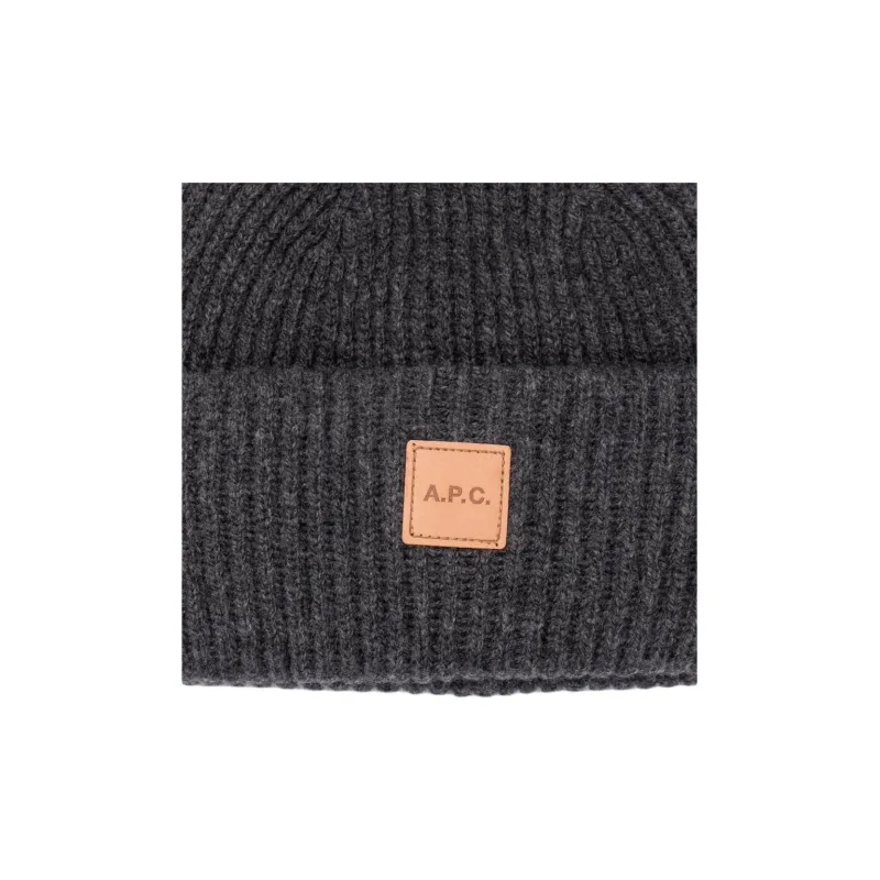 A.P.C . Michelle Logo patch Beanie-4