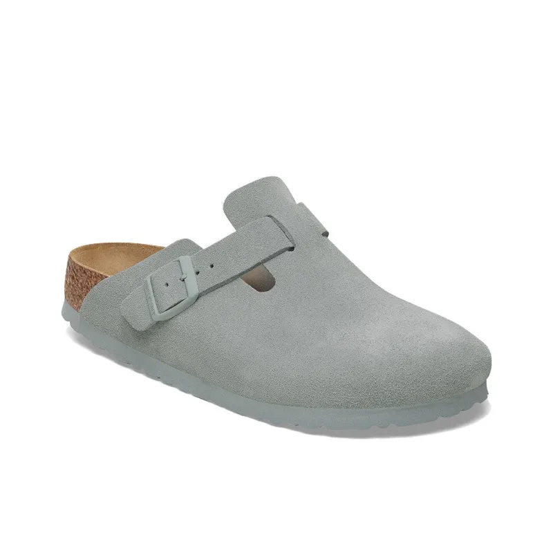 Birkenstock Boston Suede Leather 'Pure Sage'-1
