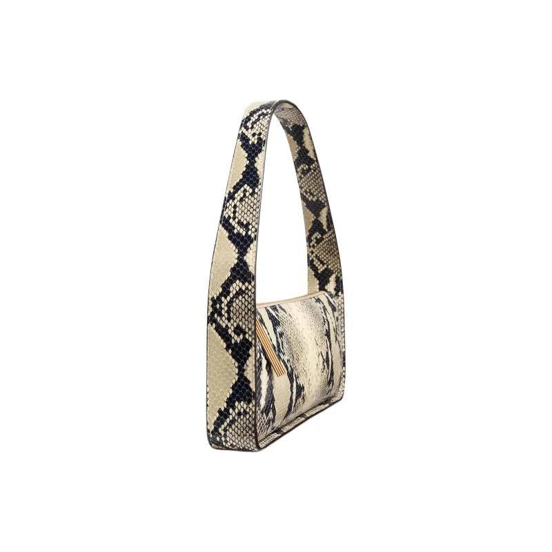 KHAITE Python Embossed Calfskin Shoulder Bag Women's Light Gray-1