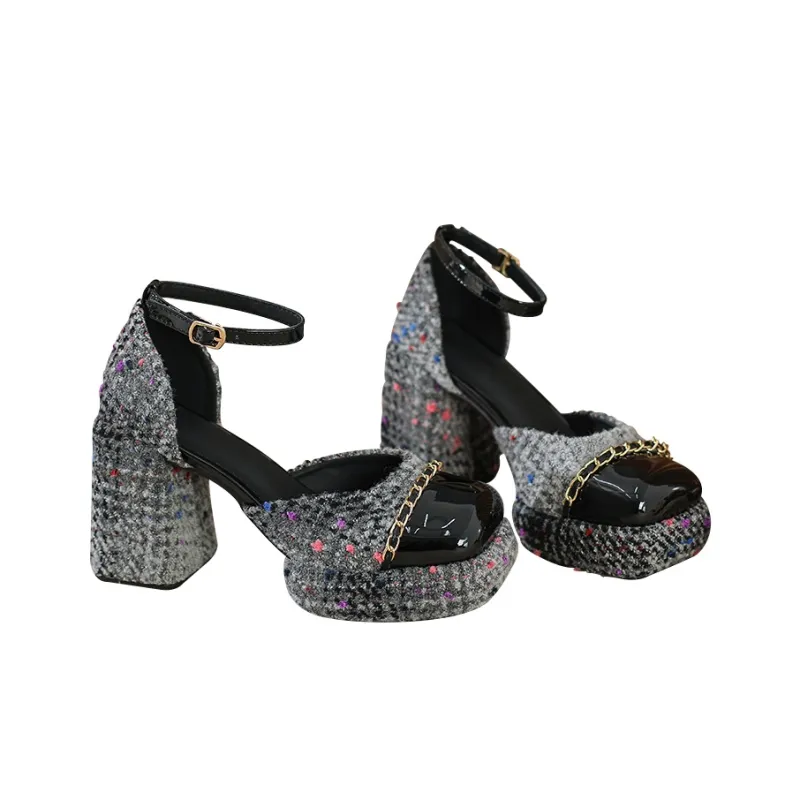 MCKP Chunky Heel High Heels Women's-4