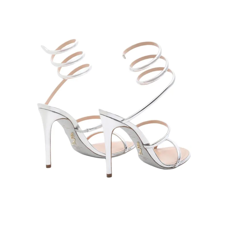 RENE CAOVILLA Cleo One Strap Sandals 10.5cm Women's Silver-2
