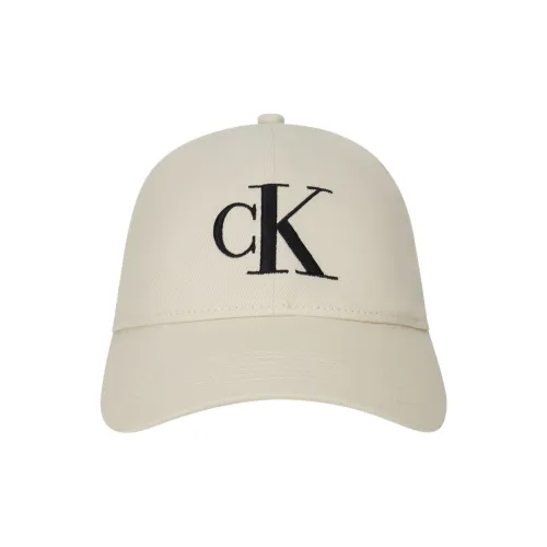 CALVIN KLEIN Cotton Baseball Caps Unisex Cow Ivory