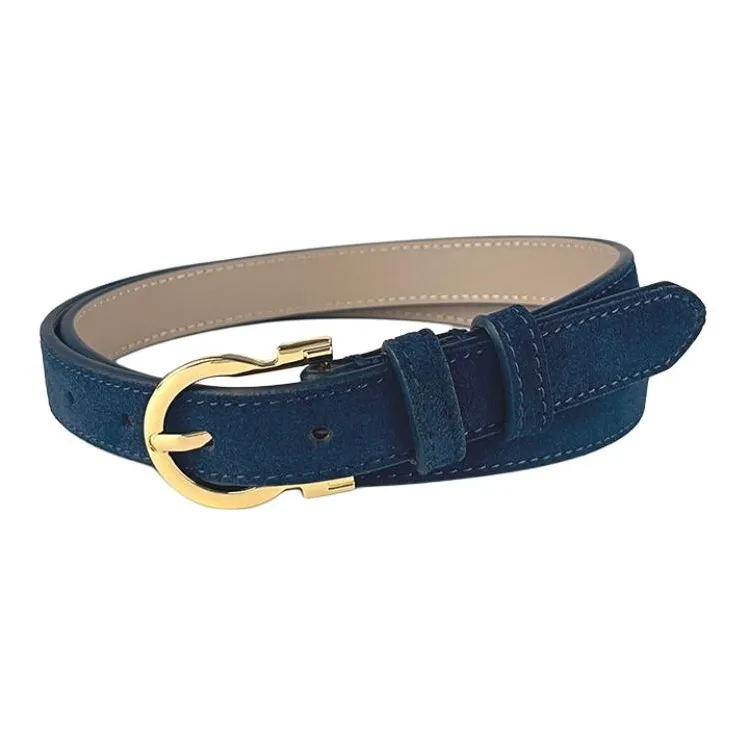 JEANSWEST Cow Leather Leather Belts Women's Width 2.3cm-1