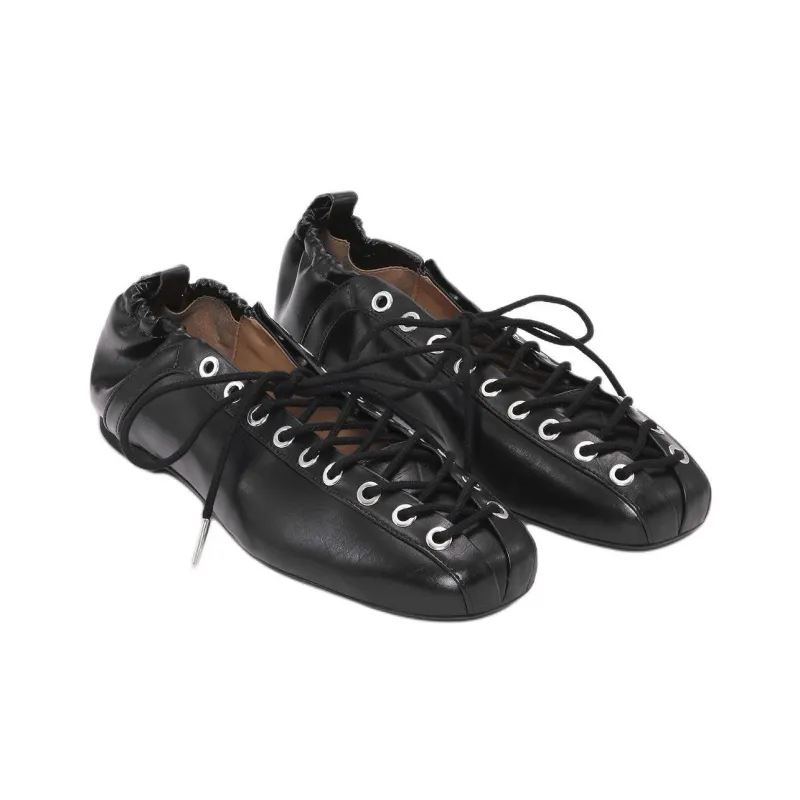 GANNI OLEATEX Casual Single Shoes Women's Black-2