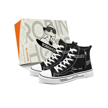 ROBINHOOD Anti Slip And Wear Resistant Height Increasing High Top Canvas Shoes Men's