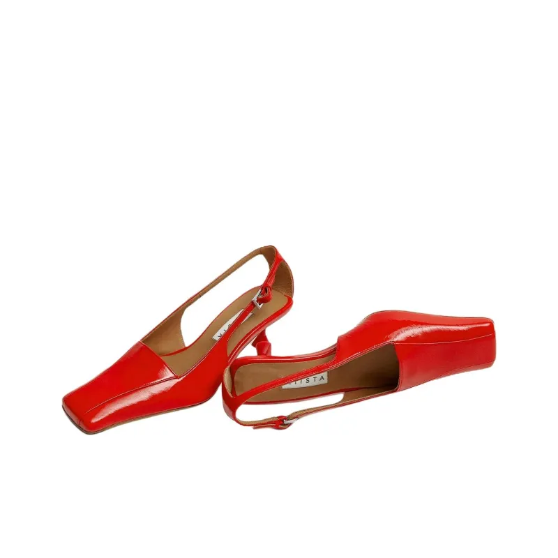MIISTA Adal Slim Heel High Heels 5cm Women's Orange Red-3