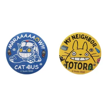 XIANGZIGONGHEGUO Dragon Cat And Cat Bus Smile Sticker, Ghibli Metal Badges